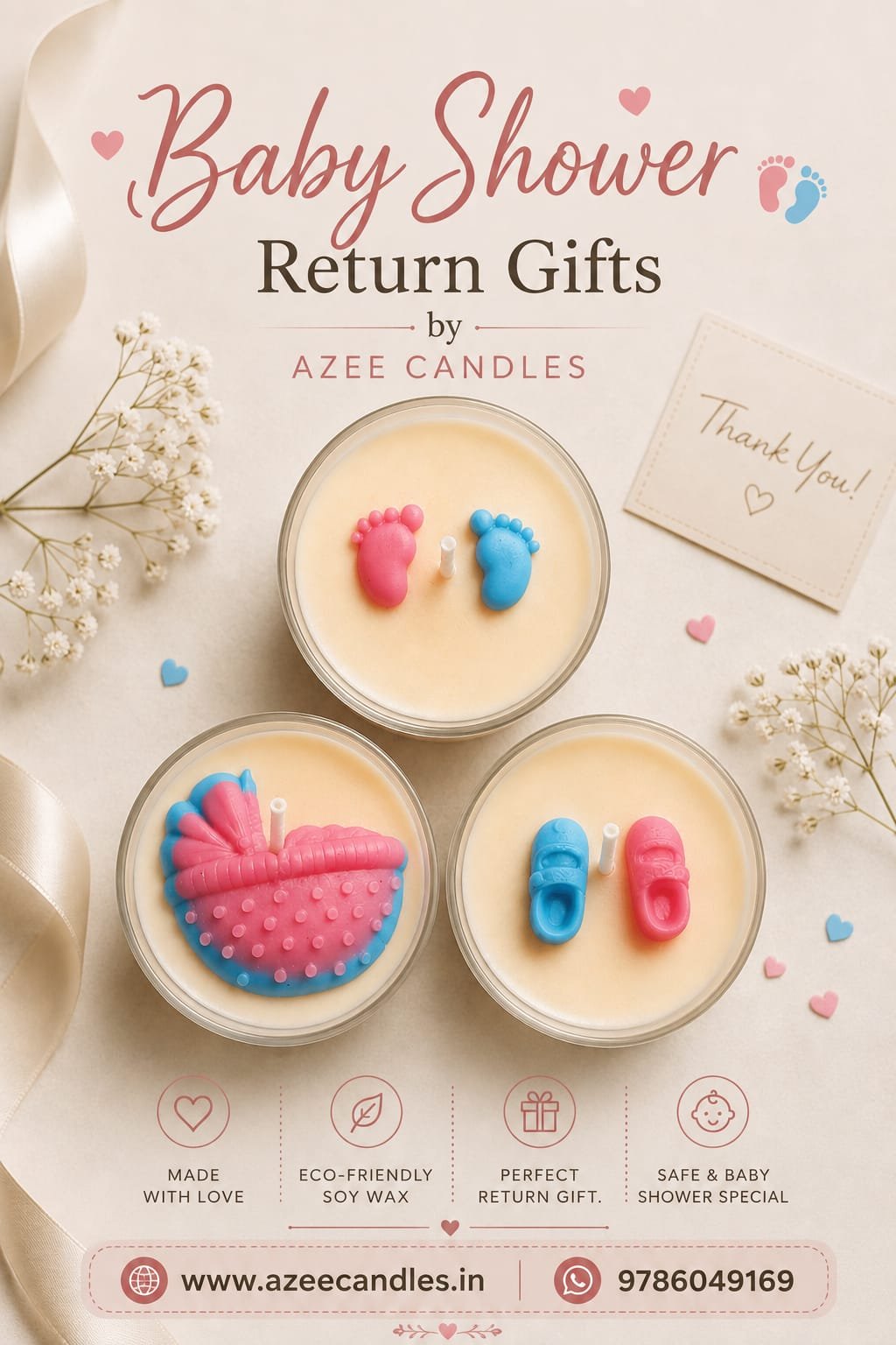 Baby Shower Return Gift Candles