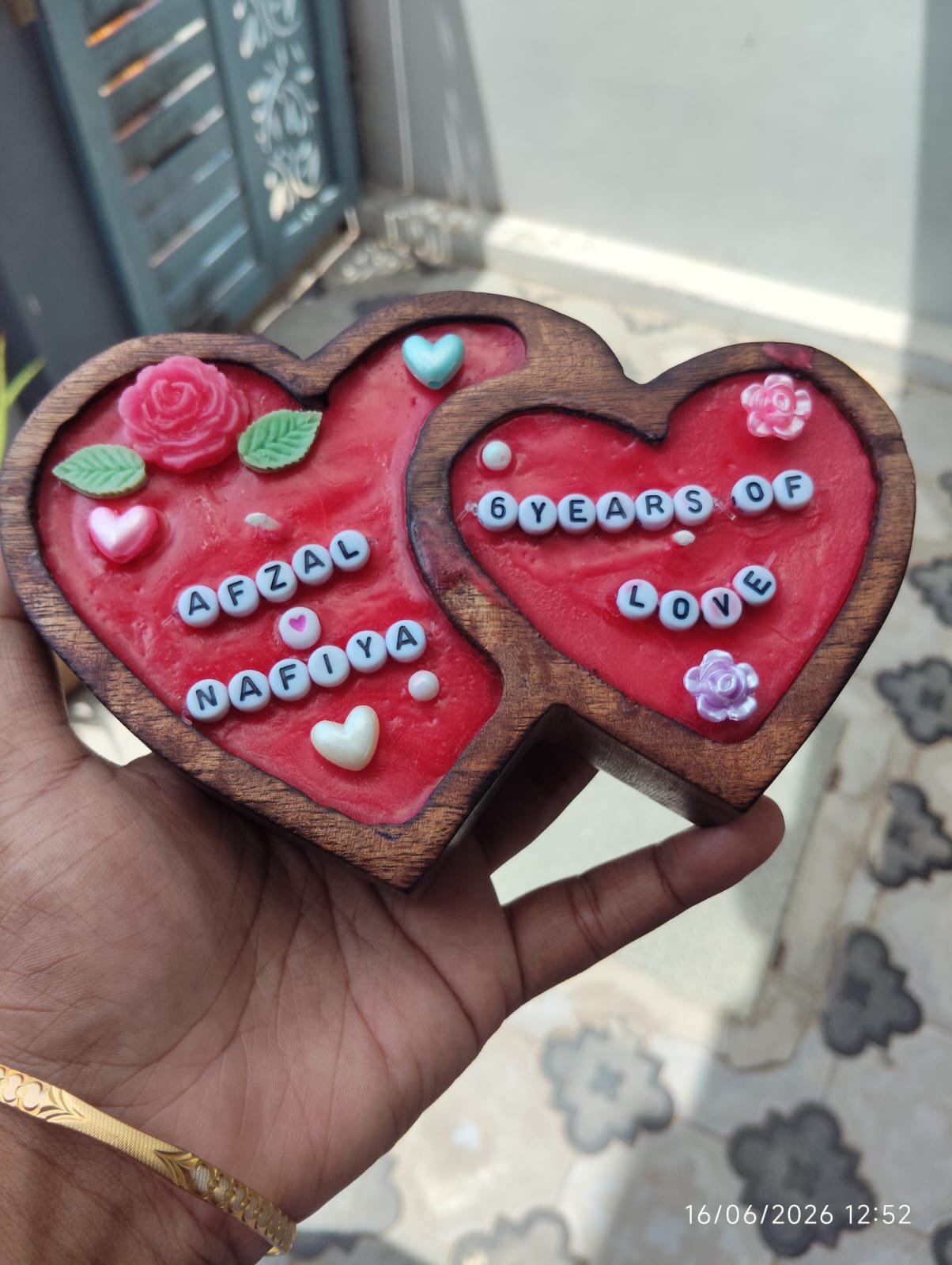 Handcrafted Heart Candle