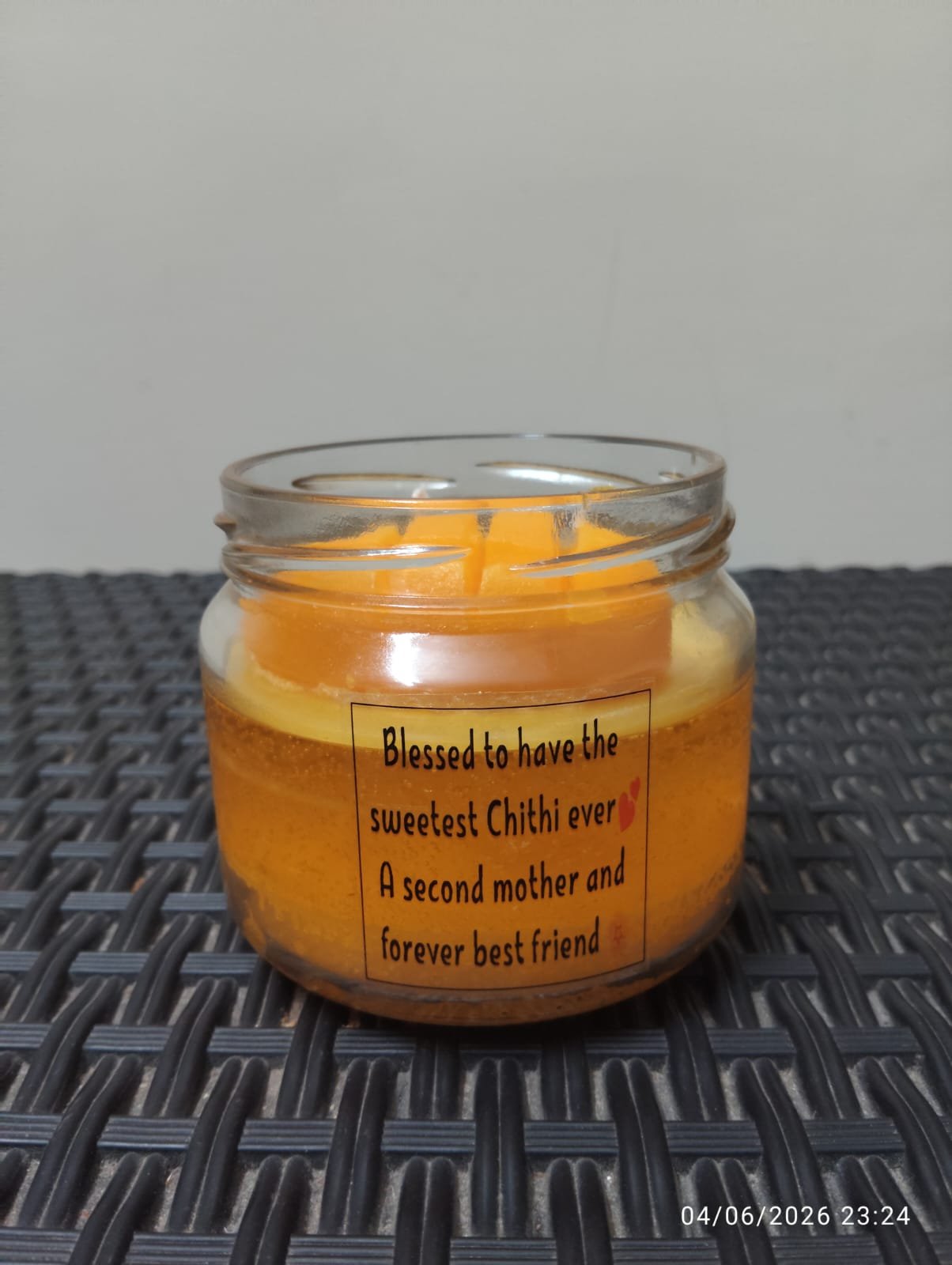 Personalized Mango Jar Candle